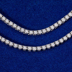 3/5mm S925 Sterling Silver VVS1 D Moissanite Tennis Chain