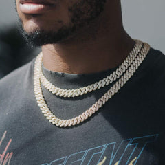 12mm Miami Diamond  Cuban Chain - Gold