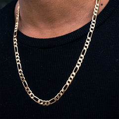 5mm Figaro Chain Set In Gold