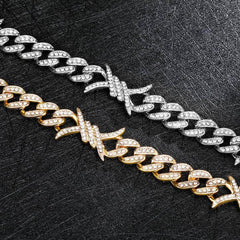 10mm Iced Cuban Barb Wire Chain