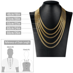 6mm Miami Cuban Link Chain in 18K Gold for Men's