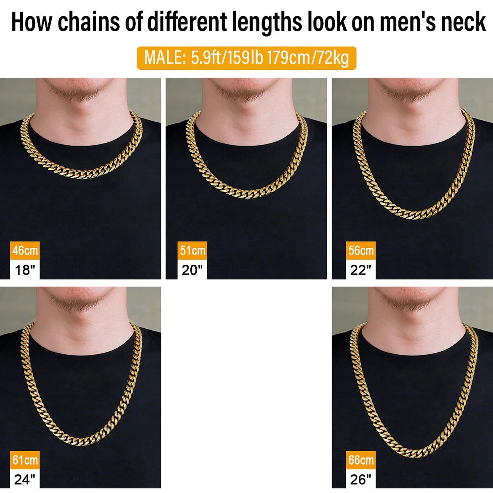 12mm Miami Cuban Link Chain in 18K Gold for Men's