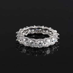 5mm Iced Out VVS1 Moissanite Eternity Ring