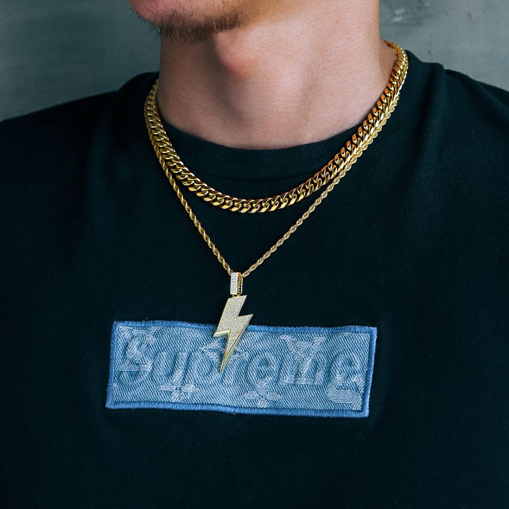 $69 Get Double Layer Necklace-Cuban Chain and Pendant