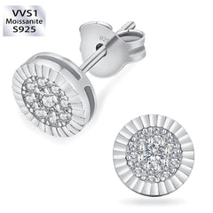 0.5 Carats *2 Round Excellent VVS1 Moissanite Earrings