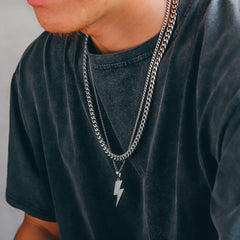 $69 Get Double Layer Necklace-Cuban Chain and Pendant