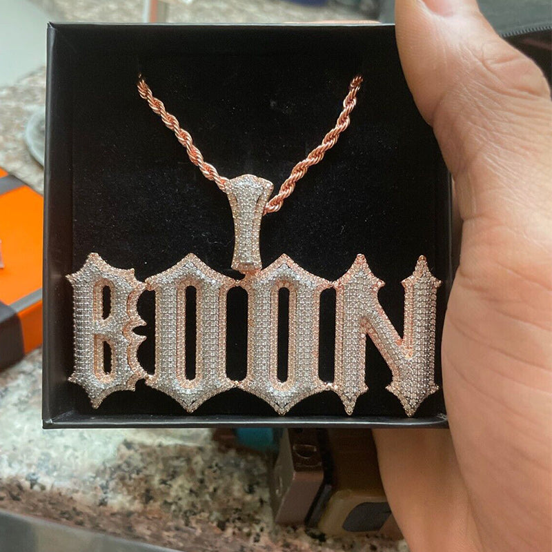 Custom Two-tone Spiny Name Pendant