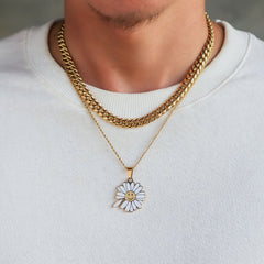 $69 Get Double Layer Necklace-Cuban Chain and Pendant