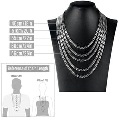 6mm Miami Cuban Set in White Gold for Men's Chain