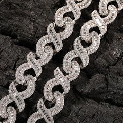 15mm Infinity "∞"  Moissanite T Square Diamond Chain