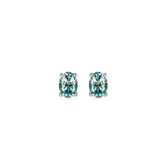 S925 Silver Oval cut Rare Color Moissanite Stud Earrings