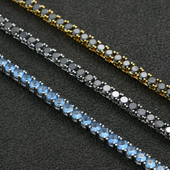 4mm S925 Rare Black Moissanite Tennis Chain