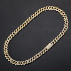 12mm Bubble Micro inlay Moissanite Cuban Chain