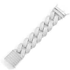 40mm Moissanite Double Row Trapezoidal Diamond Bracelet