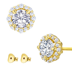 0.5 Carats *2 VVS1 Round Flower Moissanite Earrings