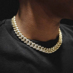 12mm Ice Out diamond cuban chain