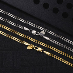 3mm Micro Cuban Chain in Gold