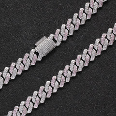 13MM Moissanite Diamond Prong Cuban Chain