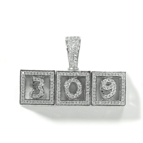 Custom Baby Block Hollow Letters Pendant