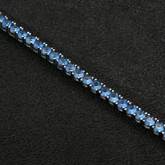 4mm Ice Rare Blue Moissanite Tennis Chain