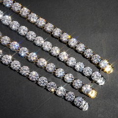 10mm Moissanite Classic Tennis Chain