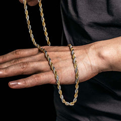 5mm Gold & Silver Two-Tone Rope Chain