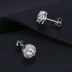 0.5CT/1CT/2CT Moissanite Classic Rock Sugar Earrings