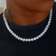 8mm Hexagon Tennis Chain