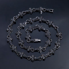 11mm 20'' Micro Pave Cross Link Chain