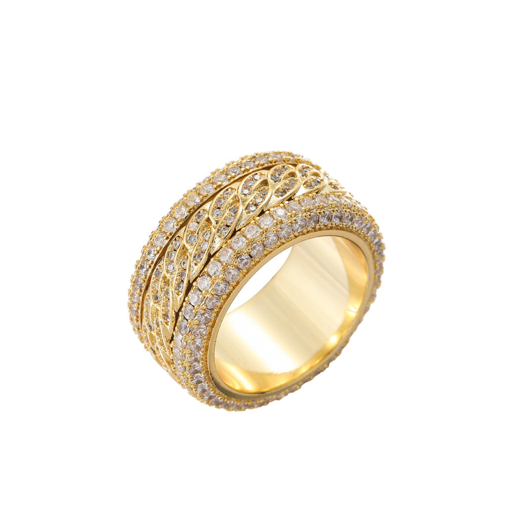 Rotatable Cuban Ring