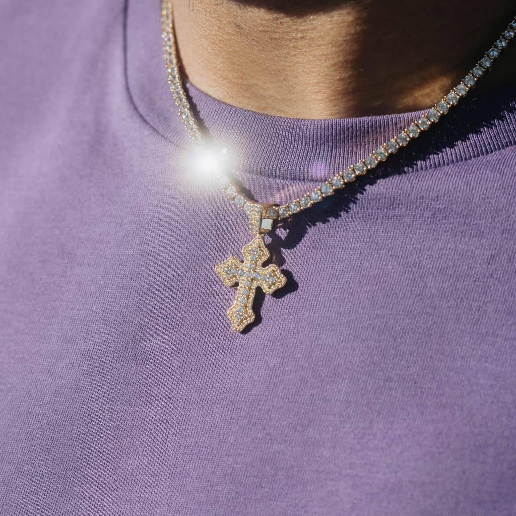 Clustered Micro Cross Pendant