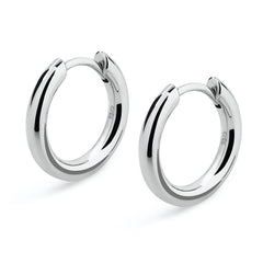 15mm Sterling Silver Hoop Mens