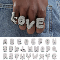 Alphabet DIY Full Diamond Ring