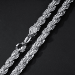 9mm Moissanite Simple Luxury Diamond Studded Twist Chain