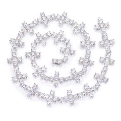 5mm Moissanite Luxury Cross Encircling Chain