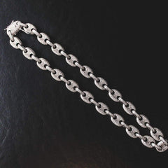 12mm Italian Diamond Chain In White Gold