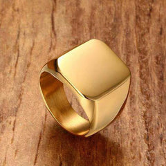 18K Gold Finish Stainless Steel Ring