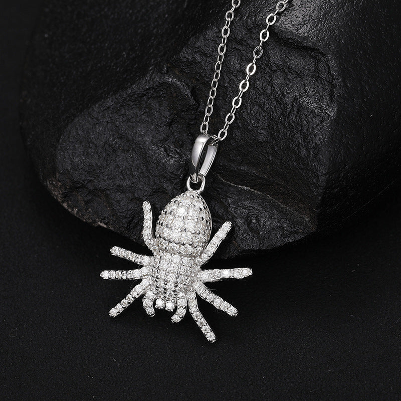 S925 Moissanite Spider Pendant Necklace