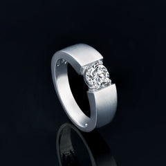 1.0 Carats VVS1 Moissanite Men Ring