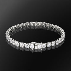 5mm S925 Silver Ice Tennis Bracelet