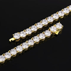 6mm CZ Diamond 14K Gold/White Gold Mens Tennis Chain