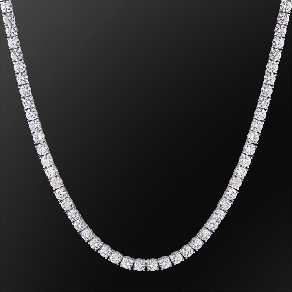 6mm CZ Diamond 14K Gold/White Gold Mens Tennis Chain