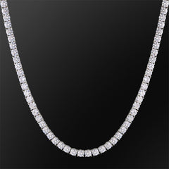 6mm CZ Diamond 14K Gold/White Gold Mens Tennis Chain