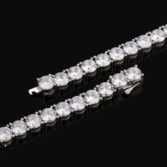 6mm CZ Diamond 14K Gold/White Gold Mens Tennis Chain