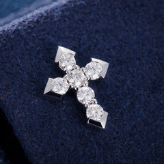 S925 Moissanite Micro Cross Stud Earrings