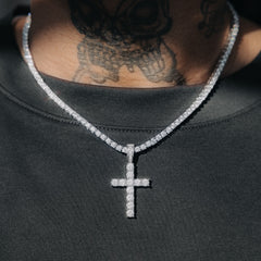 Diamond Cross Pendant In White Gold