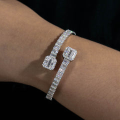 5.5mm S925 Baguette Moissanite Bangle Bracelet