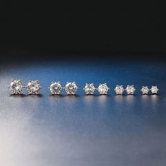 6-Prong Round Cut Stud Earrings