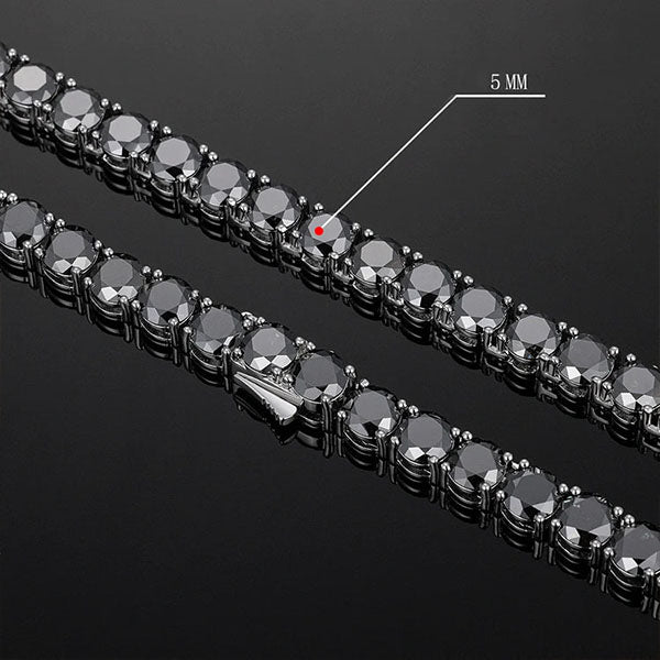 4mm S925 Rare Black Moissanite Tennis Chain