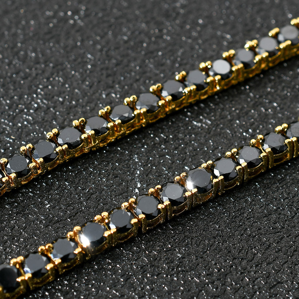 4mm S925 Rare Black Moissanite Tennis Chain